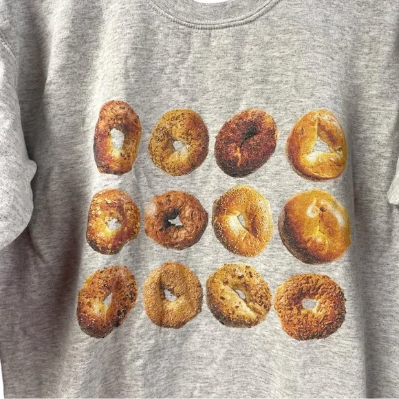 bagel sweatshirt pullover gildan medium - Picture 3 of 8